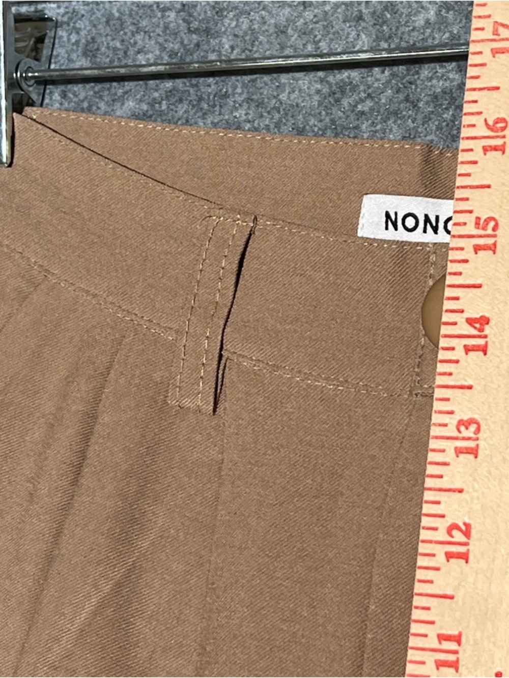 NONCHALANT Fabi Pant Wide Leg High Waist Camel Women’s Medium NEW - Picture 10 of 15